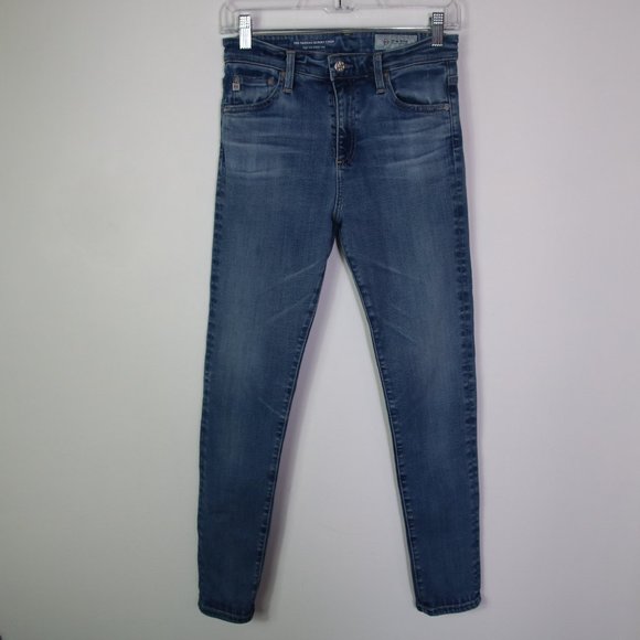 AG Adriano Goldschmied Farrah Crop High Rise Skinny Jeans Size 27 - Picture 1 of 6